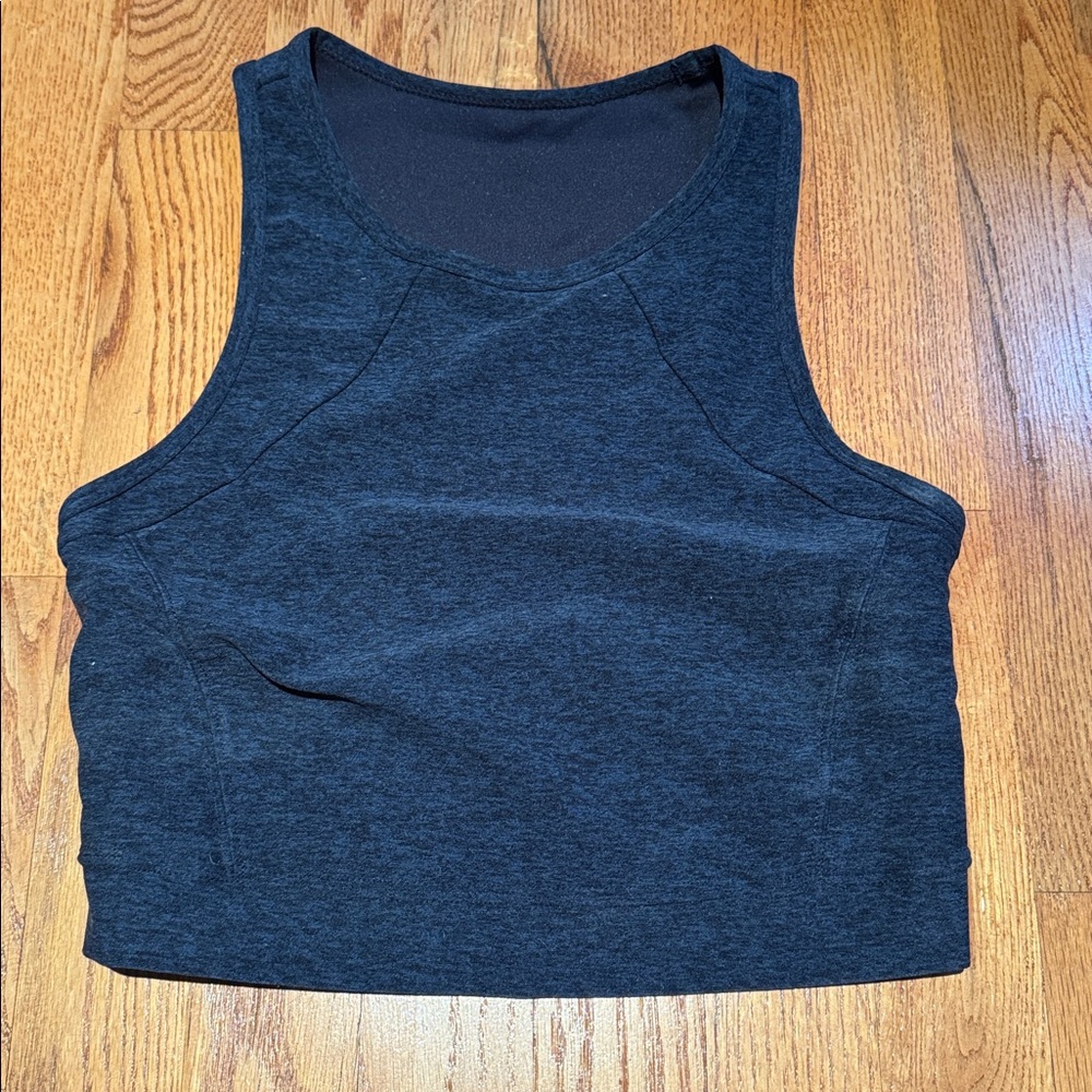 Joy Lab navy cropped tank sport bra size small
